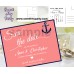 Anchor Wedding Save the Date cards,Navy blue coral Wedding Save the Date, (00f)